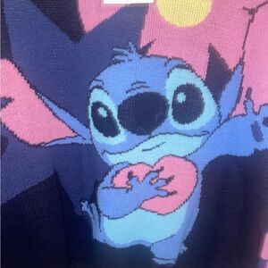 Stitch women's knitted sweatshirt size Small Disney skinny dip